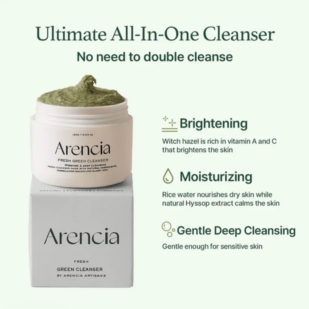 ARENCIA FRESH GREEN RICE MOCHI CLEANSER - BRAND NEW in a SEALED box!
